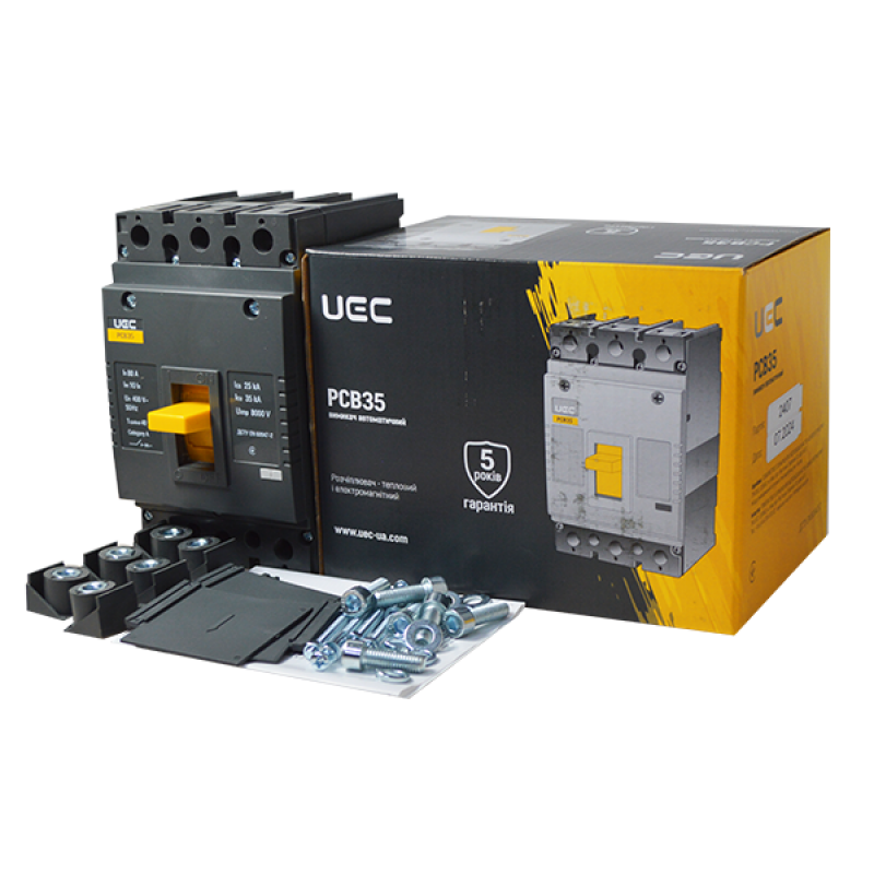 Автоматичний вимикач PCB35 3Р 80А 35кА UEC