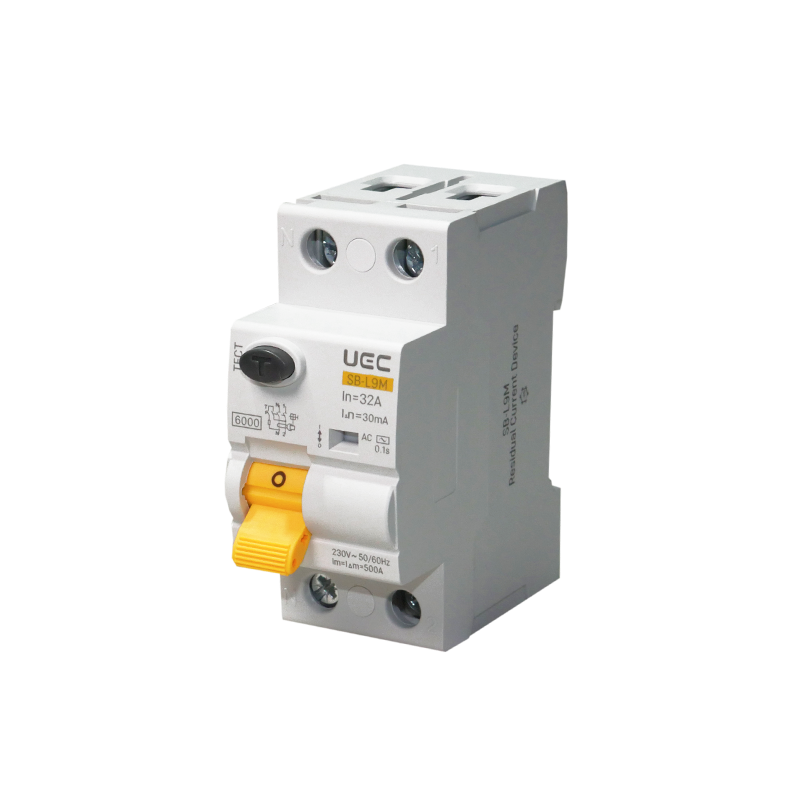 Пристрій захисного відключення SB-L9M 2P 32A 30mA Tип AC 6kA UEC