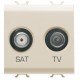 Розетка TV+SAT Chorusmart 2M слонова кістка GEWISS
