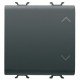Перемикач 3-х позиційний Chorusmart 2M 1P 10AX UP-DOWN чорний GEWISS