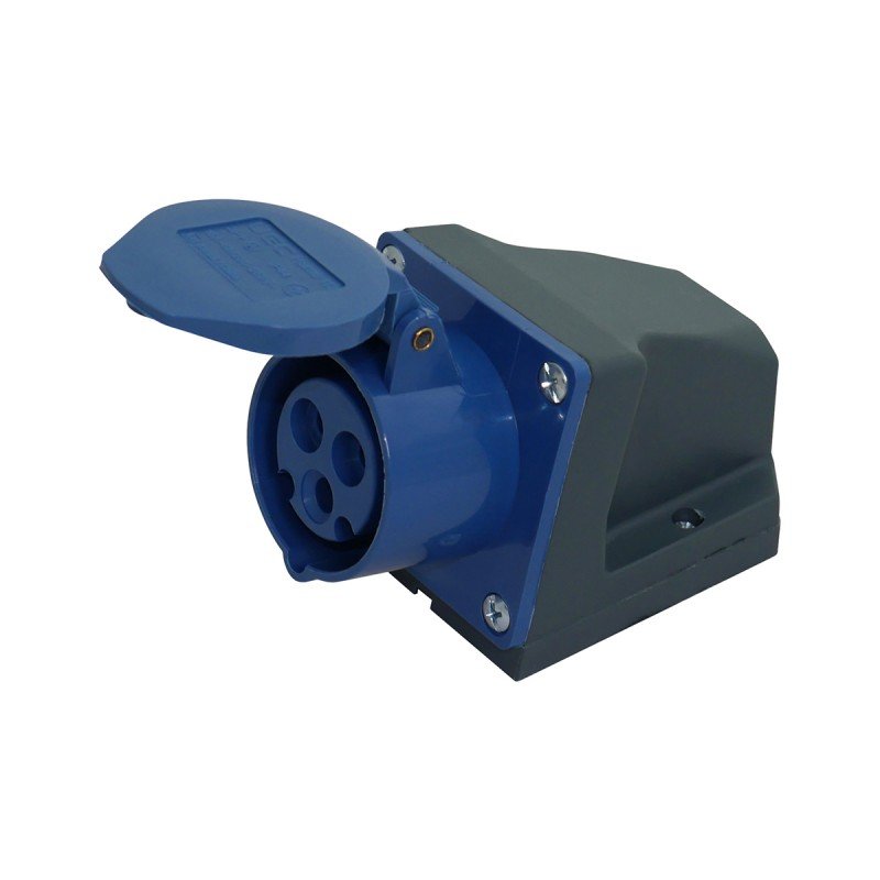 Розетка 113 стаціонарна 2Р+РЕ 16А 220В IP44 UEC