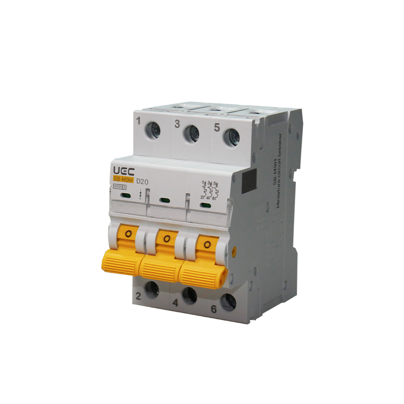 Модульний автоматичний вимикач SB-M9H 3P 20A характеристика D 10кA UEC