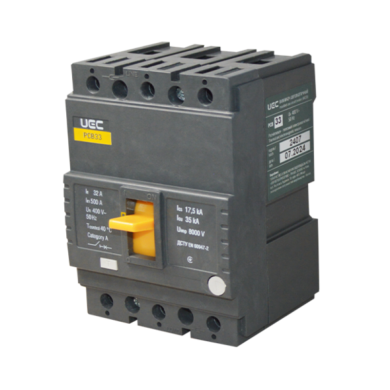 Автоматичний вимикач PCB33 3Р 32А 35кА UEC