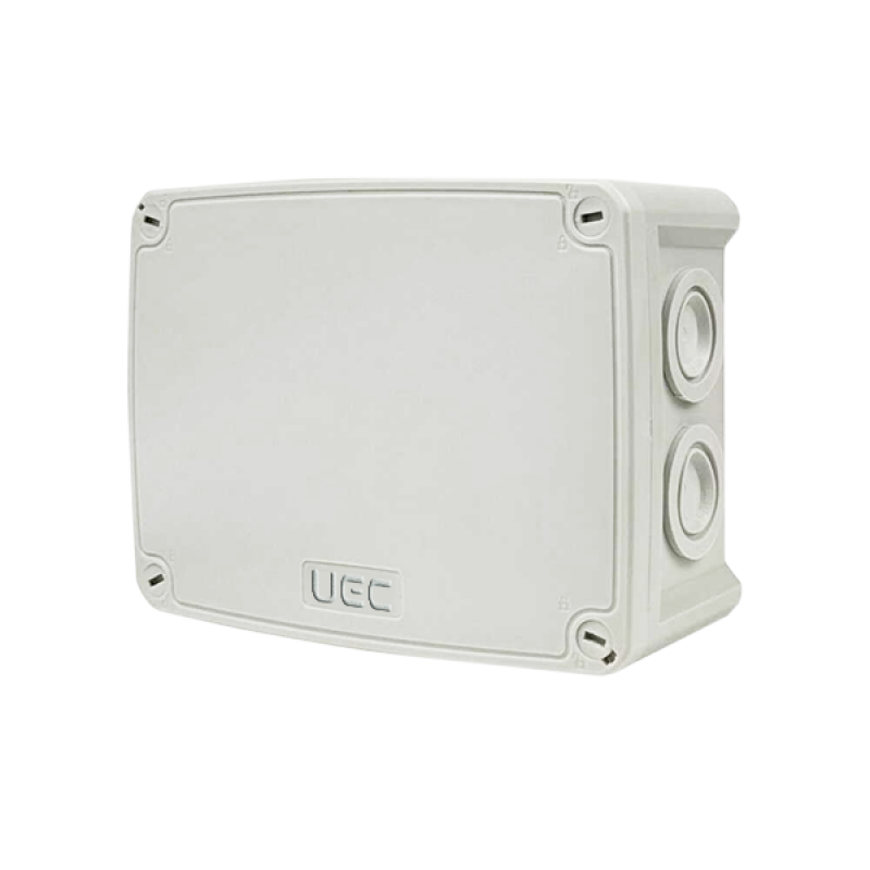 Коробка монтажна для відкритого встановлення 146х105х65 мм (зовн.162х122х68 мм) IP66 із скобами сіра UEC