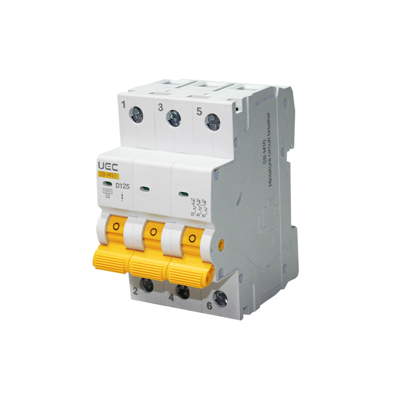 Модульний автоматичний вимикач SB-M10 3P 125A характеристика D 10кA UEC
