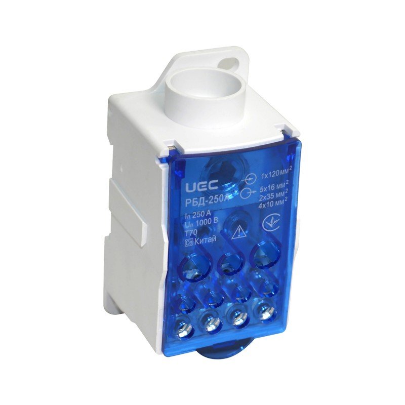 Розподільчий блок на DIN-рейку РБД-250А UEC