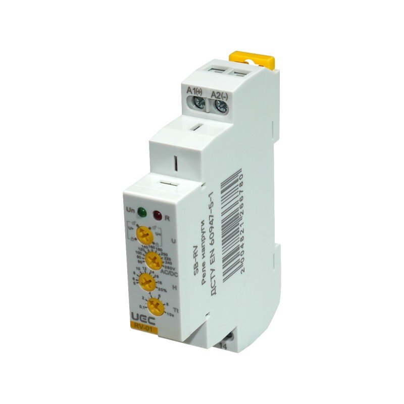 Реле напруги 1-фазне RV-1 з блокуванням 110-240 В AC/DC UEC
