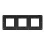 Рамка 3-постова Матовий хром/антрацит Unica New Studio Metal