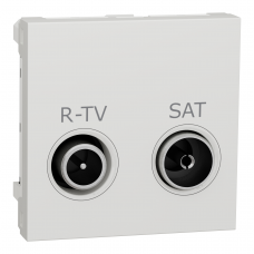 Розетка R-TV SAT прохідна, 2 модулі біля