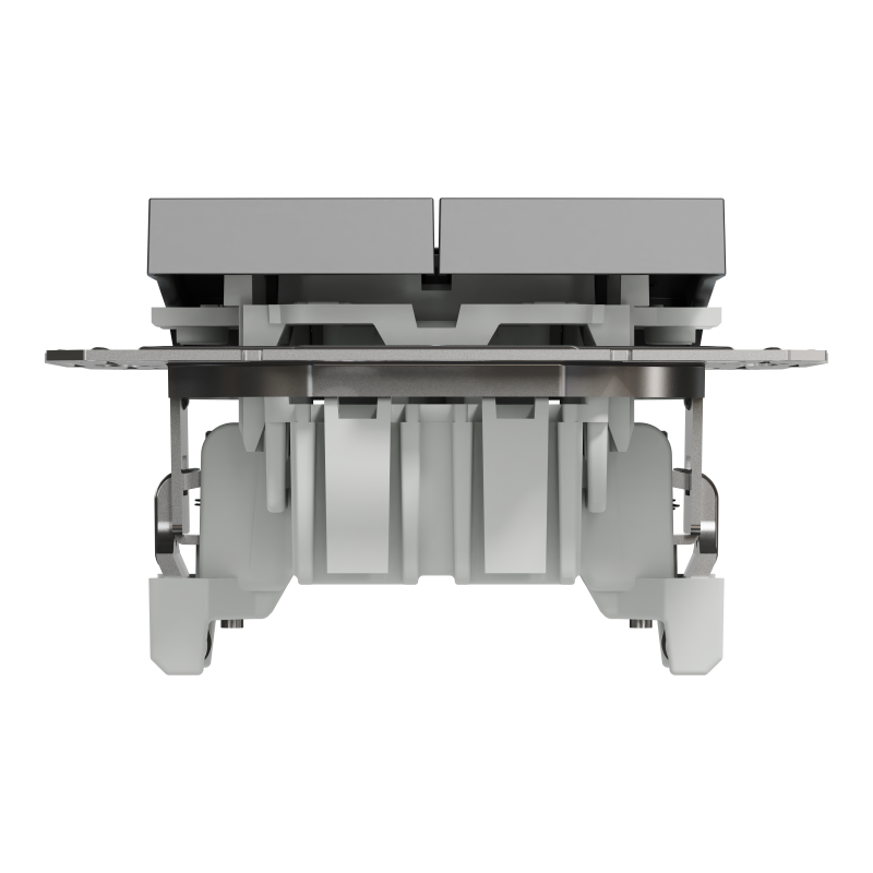 ВИМИКАЧ ДВОКЛАВІШНИЙ САМОЗАЖИМНИЙ ASFORA АНТРАЦИТ