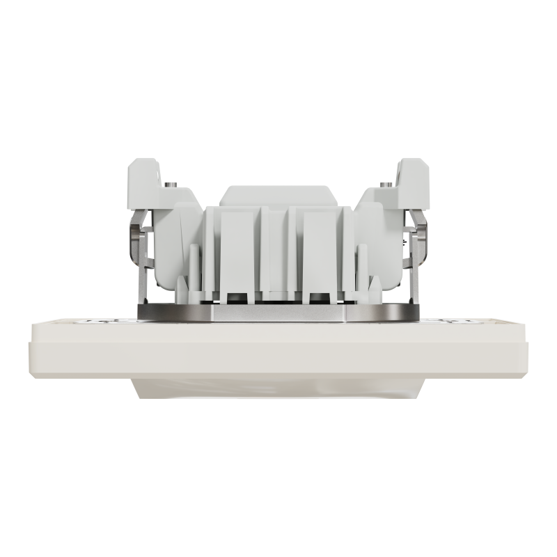 ВИМИКАЧ ОДНОКЛАВІШНИЙ, З ПІДСВІТКОЮ, САМОЗАЖИМНИЙ, КРЕМ ASFORA