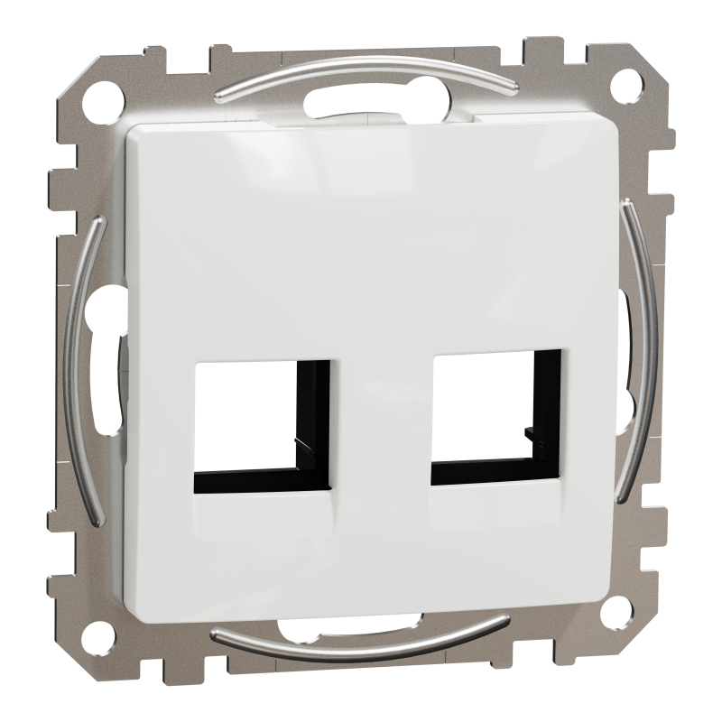 Центральна плата для подвійного роз'єму RJ45, cat5e, 6 UTP, біла, Sedna Design