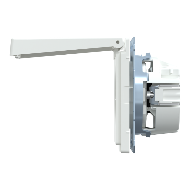 D-Life РОЗЕТКА з/к і кришкою IP44 БІЛИЙ ЛОТОС