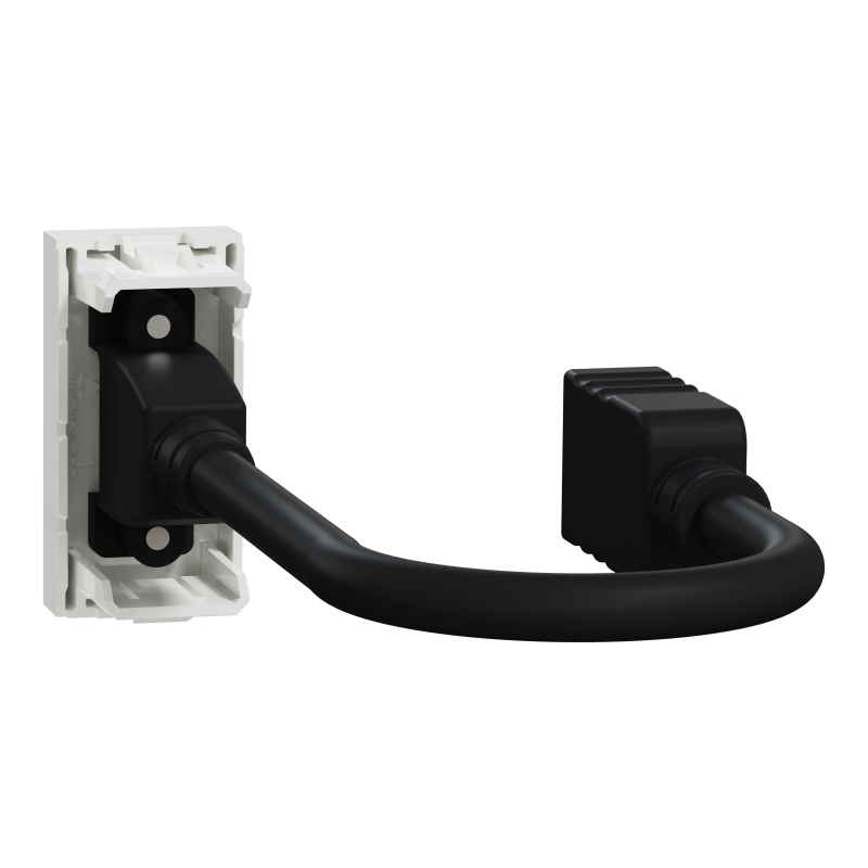 Розетка HDMI, 1 модуль білий