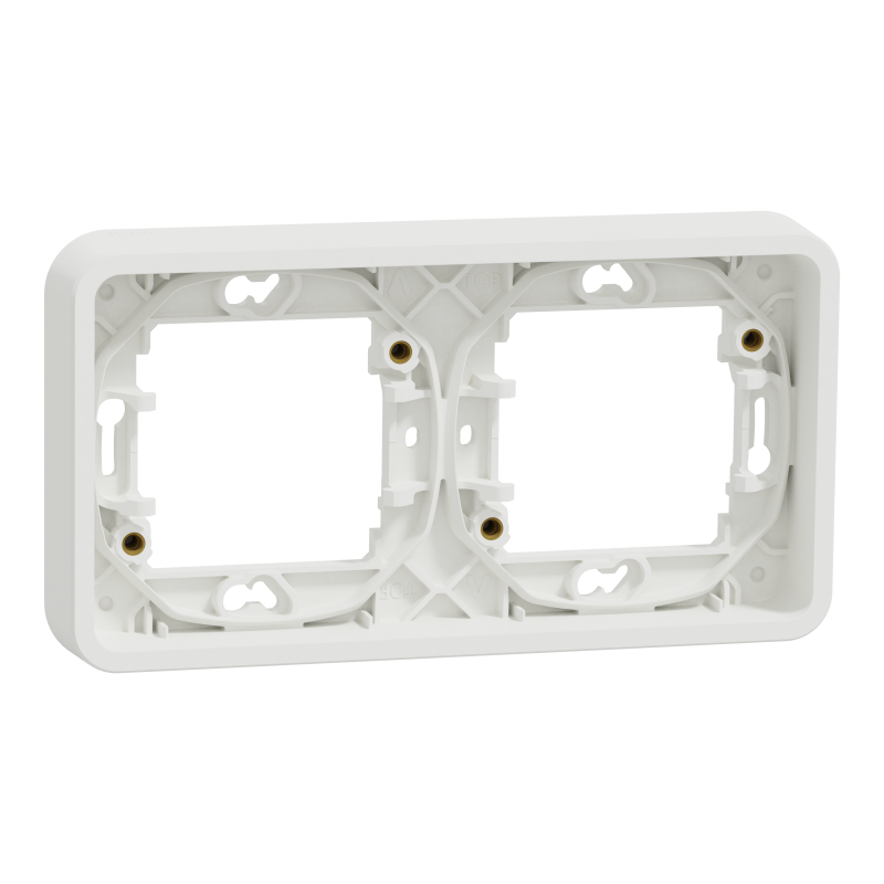 Рамка двомісна IP55 Mureva Styl, горизонтальна, біла