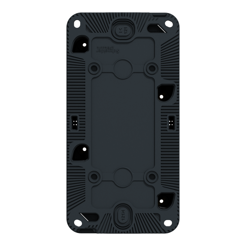 Подвійний блок для поверхневого монтажу IP55 Mureva Styl, вертикальний, чорний