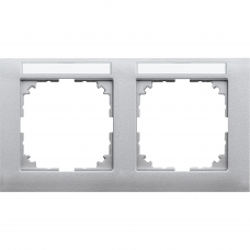 Рамка 2-постова з полем для марк горизонтальна M-Pure SysM алюміній