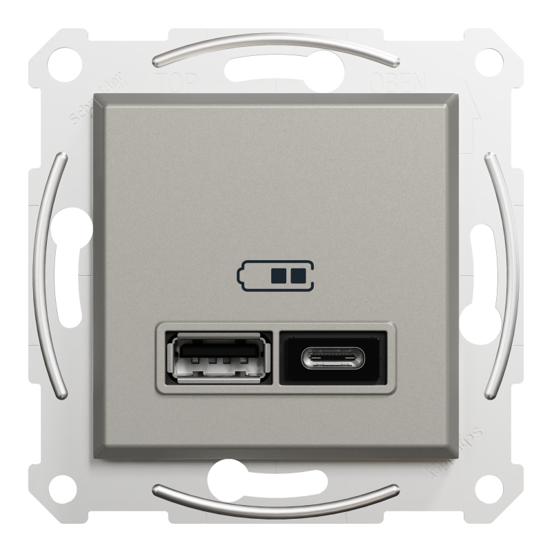 Asfora - double USB charger 2.4 A - bronze