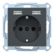 Розетка Schuko з 2 USB 2,4 A антр. SM