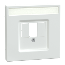 Накладка для TAE / Audio / USB / HDMI роз з полем для марк SysD білий лотус