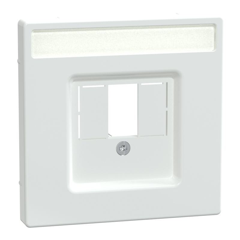 Накладка для TAE / Audio / USB / HDMI роз з полем для марк SysD білий лотус