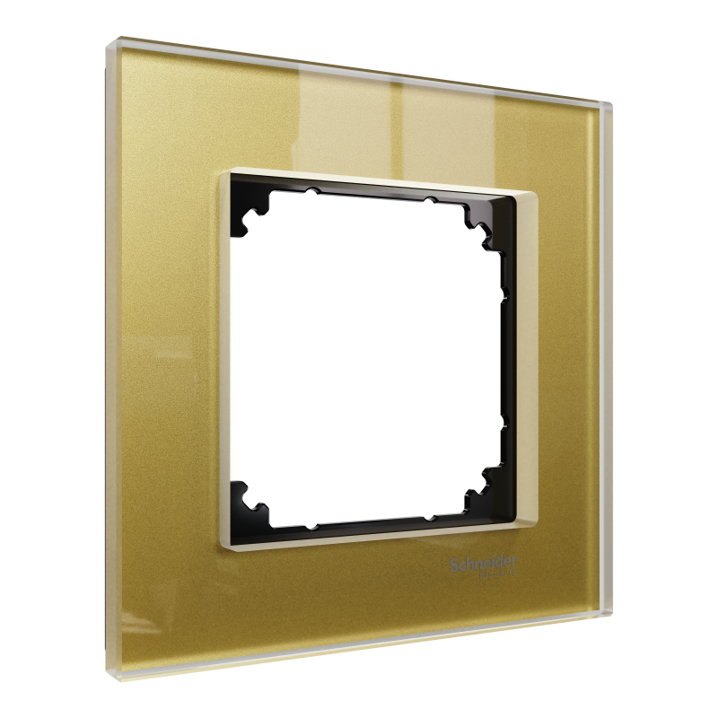 РАМКА скло 1 пост, ЗОЛОТО, SM