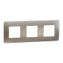 Рамка 3-постова Матовий хром/білий Unica New Studio Metal