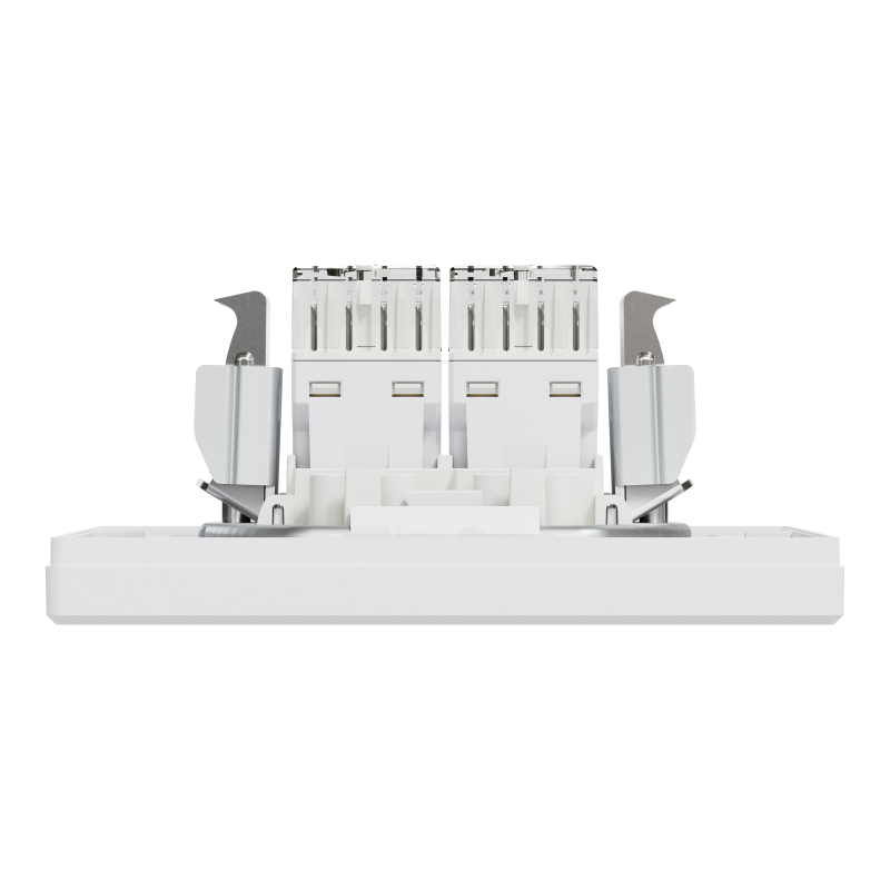 КОМП'ЮТЕРНА РОЗЕТКА RJ45 UTP КАТ. 5Е ПОДВІЙНА БІЛА ASFORA