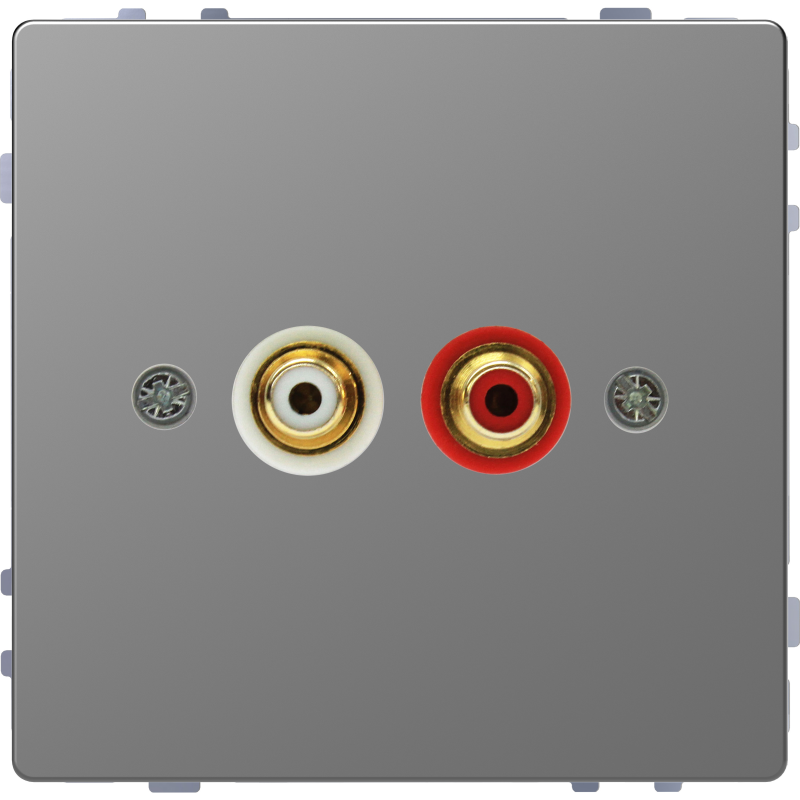 Механізм аудіорозетки RCA SysD нержавіюча сталь