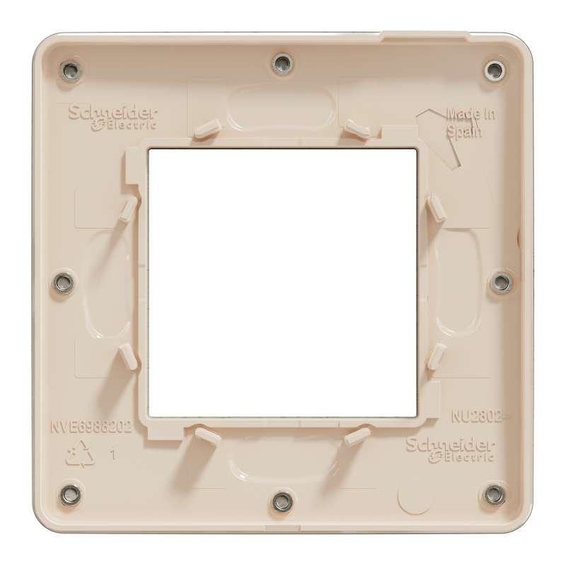 Cover frame, Unica Studio Metal, 1 gang, 1 x 2 modules, bronze or beige