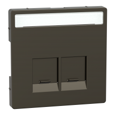 Накладка з пилозах штор та підп для роз Actassi 2хRJ45 SysD мокко