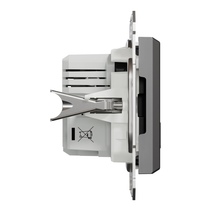 Asfora - double USB charger 2.4 A - anthracite