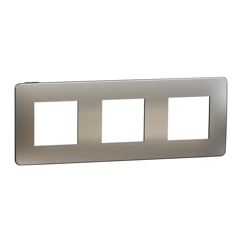 Рамка 3-постова Матовий хром/антрацит Unica New Studio Metal