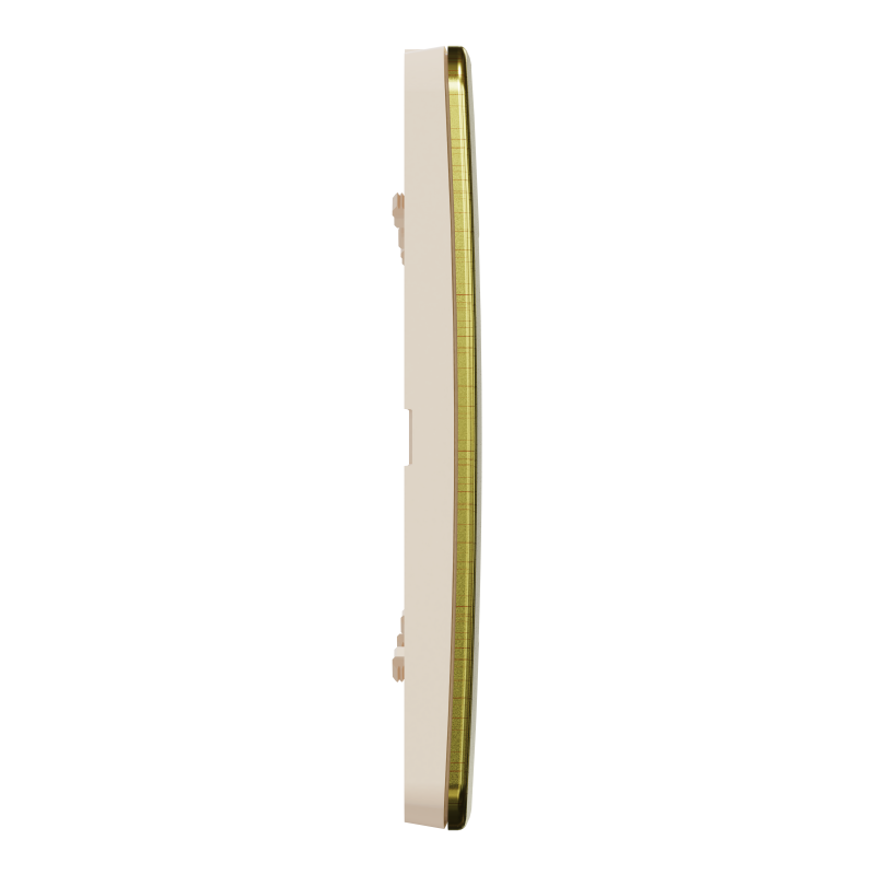Cover frame, Unica Studio Metal, 3 gang, 3 x 2 modules, gold or beige