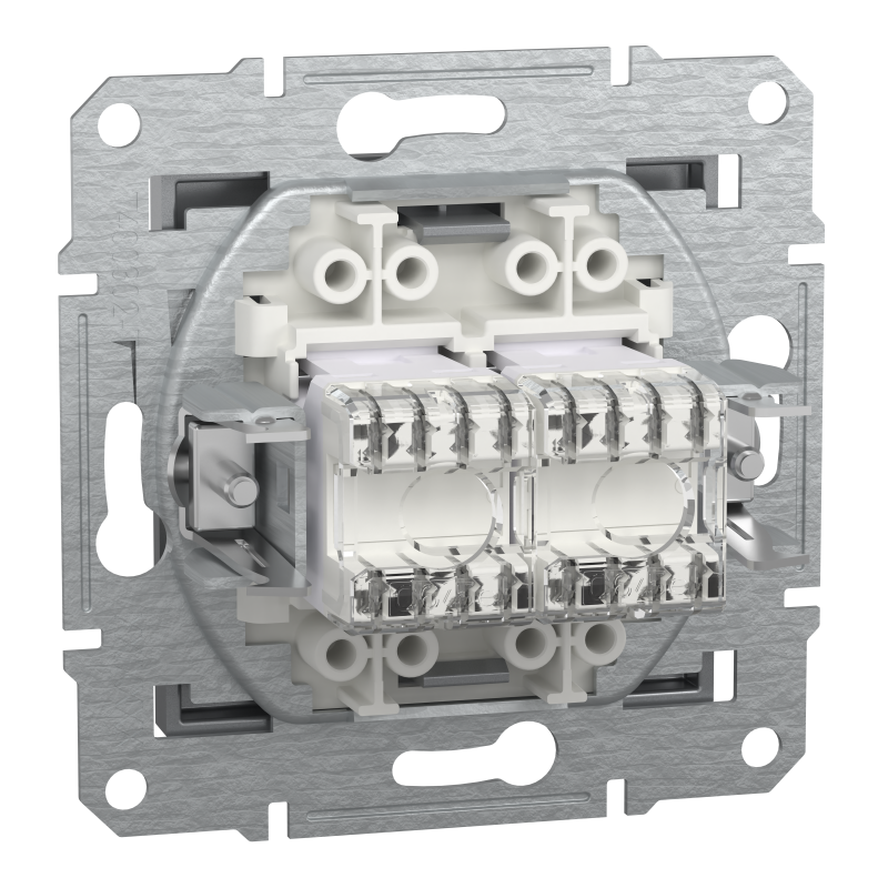 РОЗЕТКА КОМП'ЮТЕРНА RJ45 UTP КАТ.6 ПОДВІЙНА ASFORA СТАЛЬ