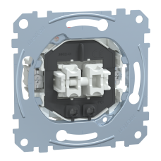 Механізм 2-клавішного вимикача 1 полюс з індикацією 16AX