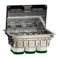 Підлоговий лючок, металевий, розмір L, 6 модулів, Unica System+