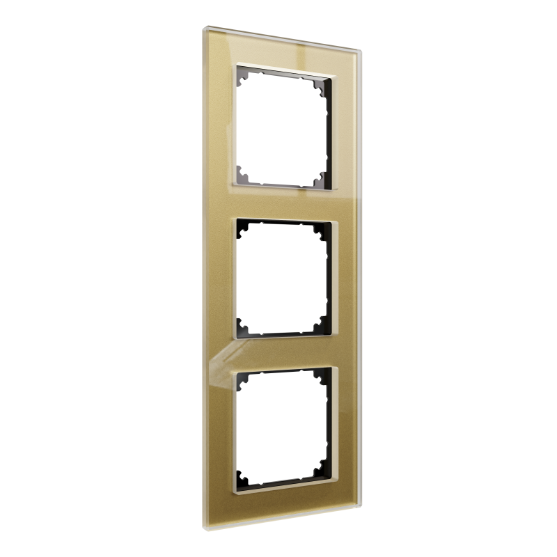 Рамка 3-постова скло M-Plan SysM золото