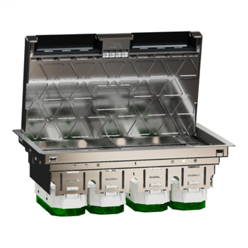 Підлоговий лючок, металевий, розмір XL, 12 модулів, Unica System+