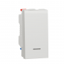 Перемикач 1-клавішний з нейтраллю, 10А, 1 модуль білий