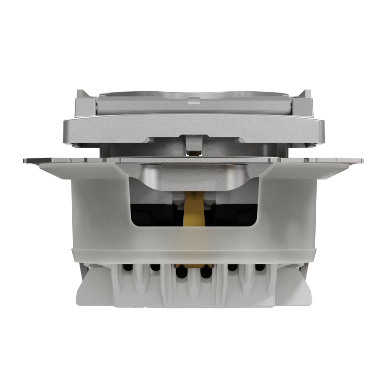 Розетка з заземлення, зі шторками, та з кришкою IP44 Алюміній Sedna Design