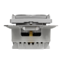 Розетка з заземлення, зі шторками, та з кришкою IP44 Алюміній Sedna Design