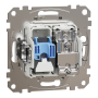 Розетка RJ45 категорія 6 UTP -TV Білий Sedna Design