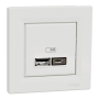 Asfora - double USB charger 2.4 A - white