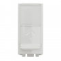 New Unica - 1 x RJ45 socket - 1 m - Cat. 6A - FTP - straight - shutter - white