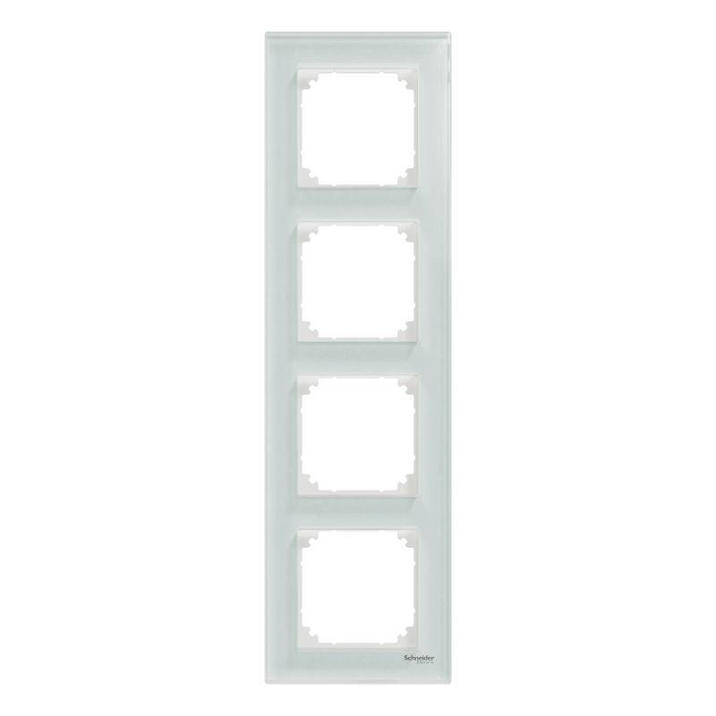 РАМКА скло 4 поста, Білий кристал, SM