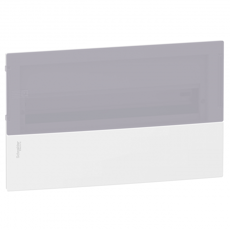 ЩИТ ВРІЗНИЙ Resi9 MP ПРОЗОРІ ДВЕРІ 2 ШИНИ 1 РЯД 18 МОДУЛІВ