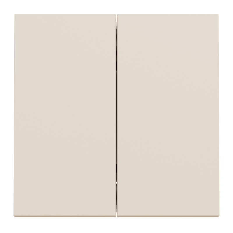 Вимикач 2-клавішний, 10 А, 2 модулі, бежевий Unica New Studio