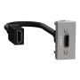 Розетка HDMI, 1 модуль алюміній