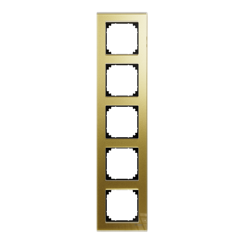 РАМКА скло 5 постов, ЗОЛОТО, SM